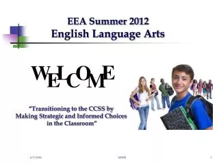 EEA Summer 2012 English Language Arts