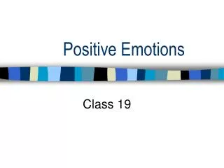 Positive Emotions