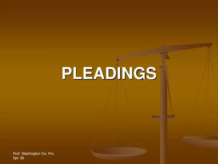 pleadings