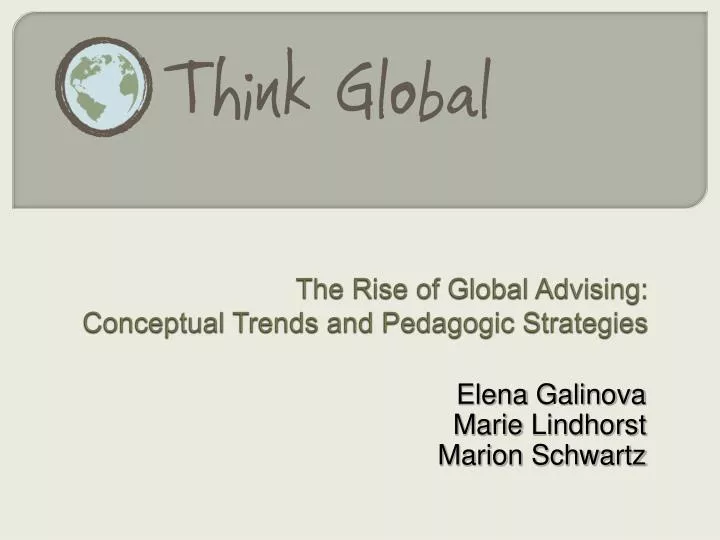 the rise of global advising conceptual trends and pedagogic strategies