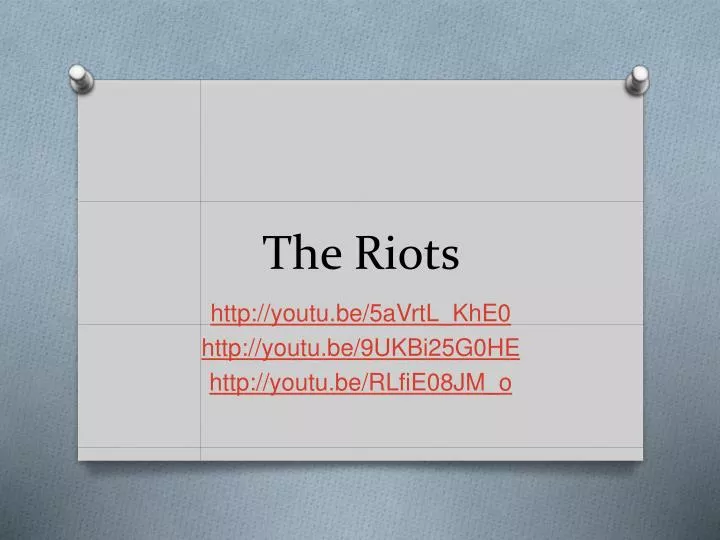 the riots