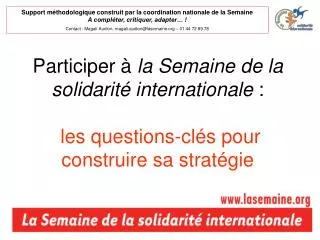 Participer à la Semaine de la solidarité internationale : les questions-clés pour construire sa stratégie