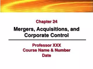 Professor XXX Course Name &amp; Number