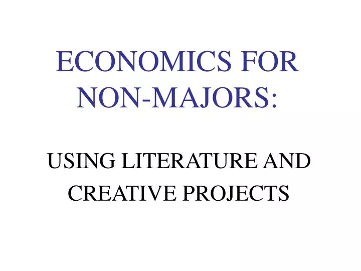 economics for non majors