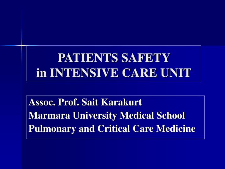 patients safety in intensive care unit