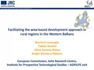 Facilitating the area-based development approach in rural regions in the Western Balkans