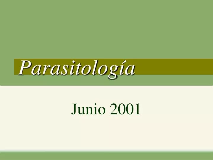 parasitolog a