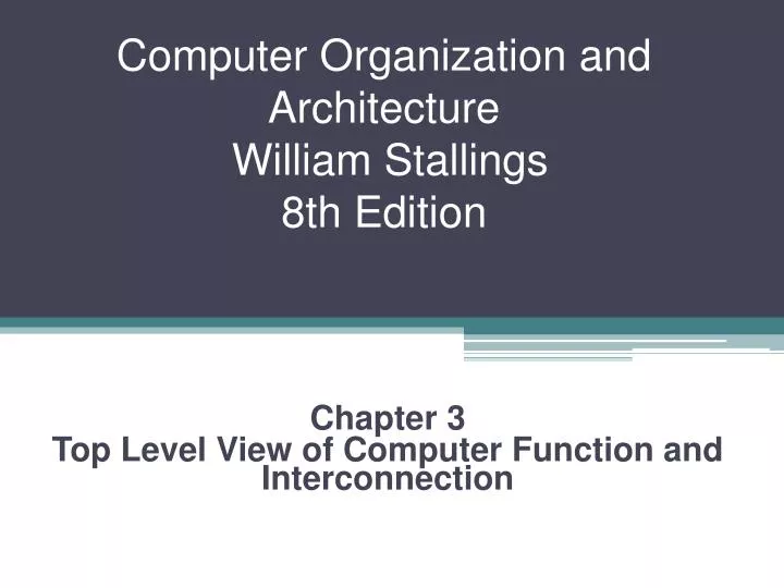 computer organization and architecture william stallings 8th edition