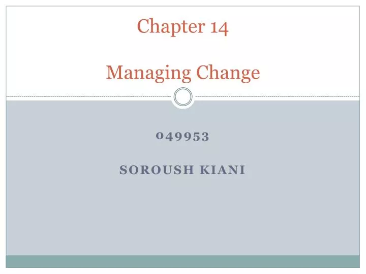 chapter 14 managing change