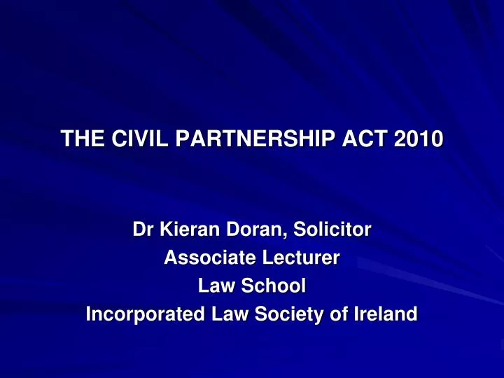 the civil partnership act 2010
