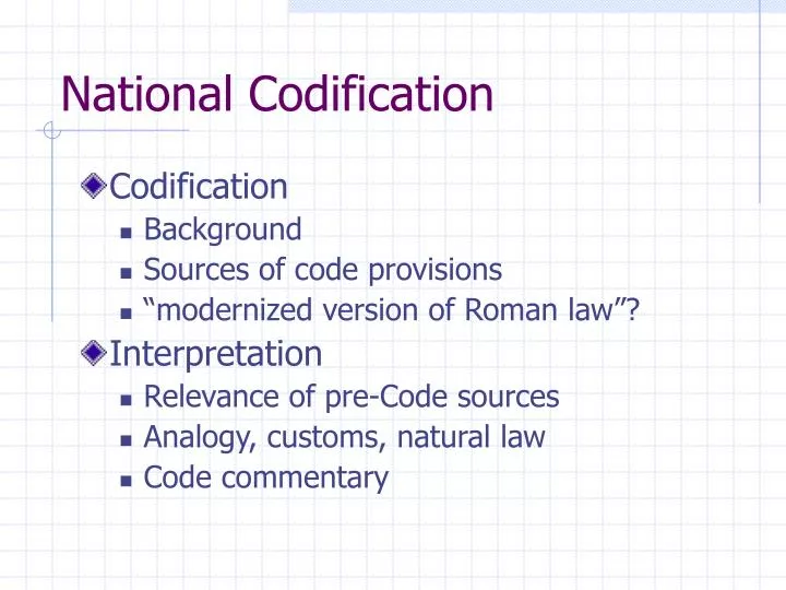 national codification