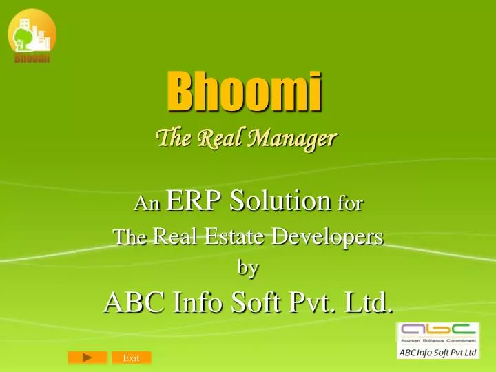 bhoomi the real manager