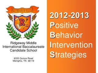 2012-2013 P ositive B ehavior I ntervention S trategies