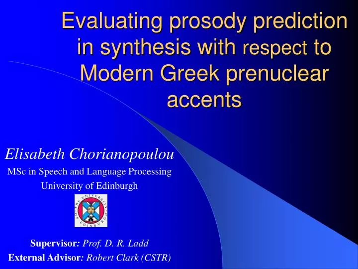 evaluating prosody prediction in synthesis with respect to modern greek prenuclear accents