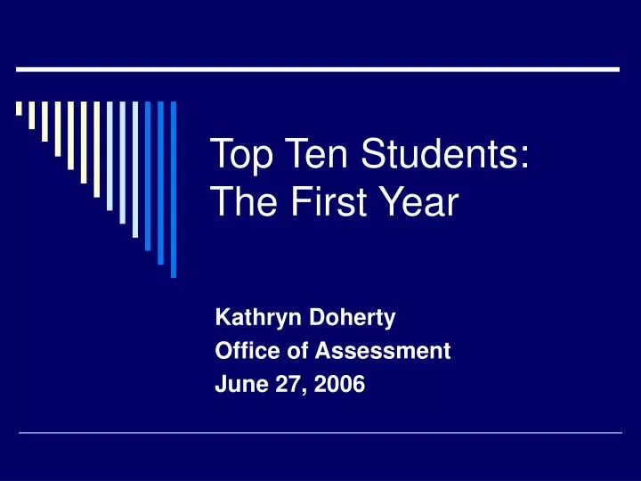 top ten students the first year