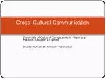 Cross–Cultural Communication - slide 1