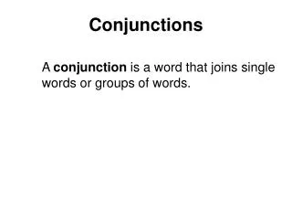 Conjunctions