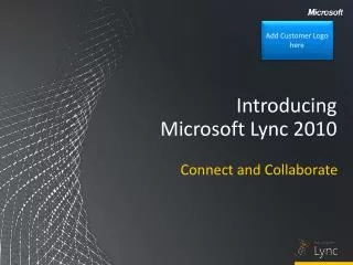 Introducing Microsoft Lync 2010