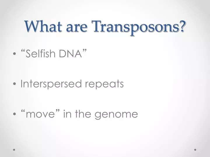 what are transposons