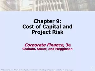 Chapter 9: Cost of Capital and Project Risk