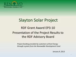 Slayton Solar Project