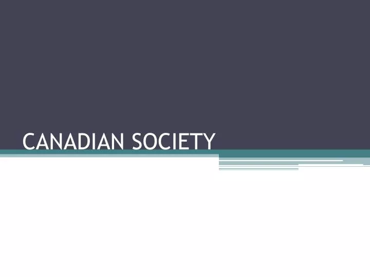canadian society