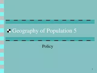 Geography of Population 5