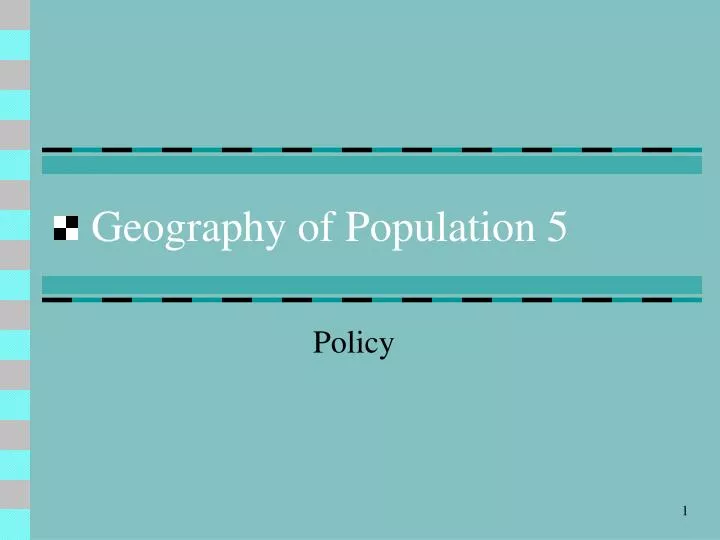 geography of population 5