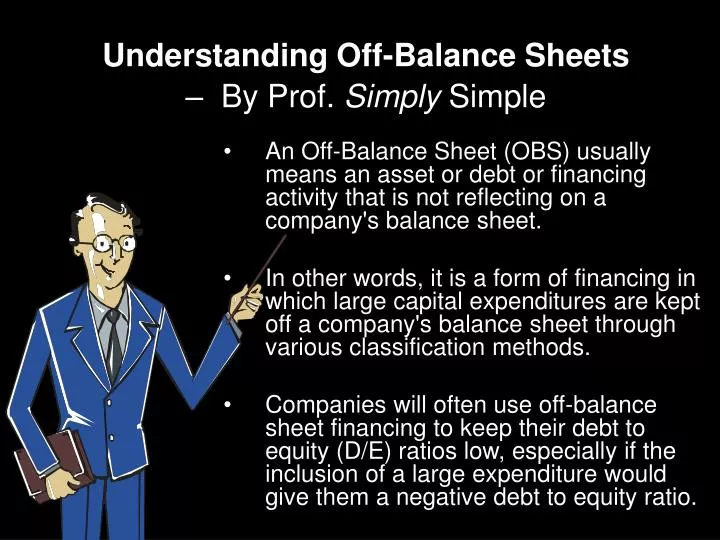 understanding off balance sheets by prof simply simple