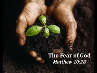 The Fear of God Matthew 10:28