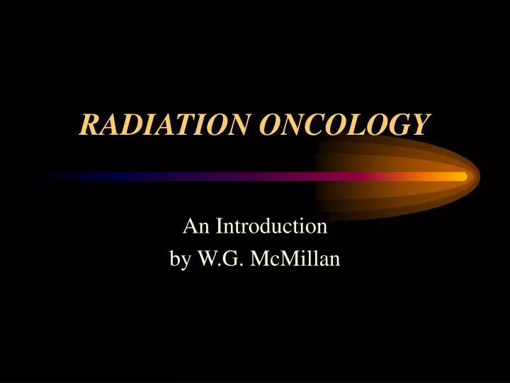 radiation oncology
