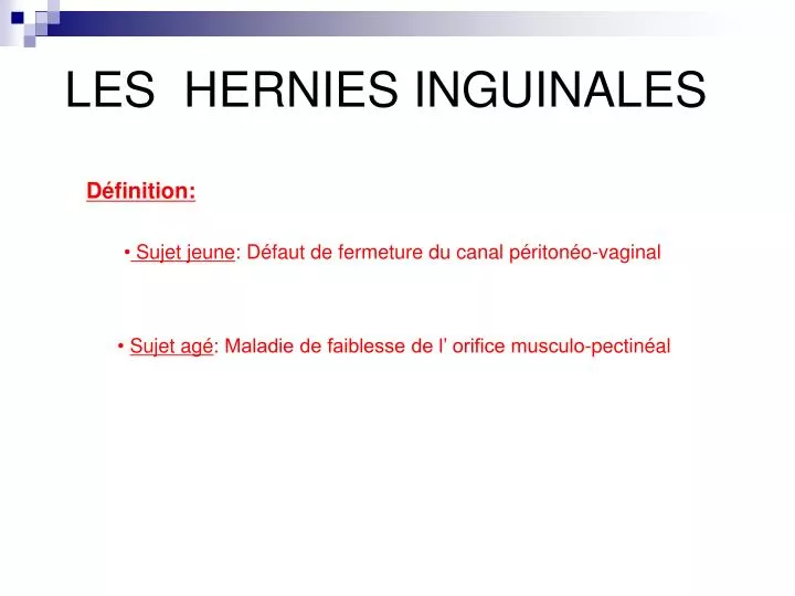 les hernies inguinales