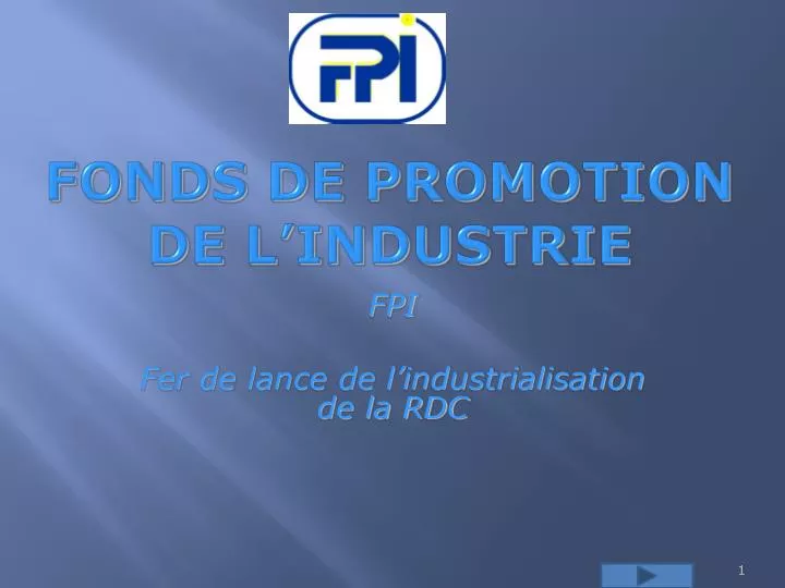 fonds de promotion de l industrie