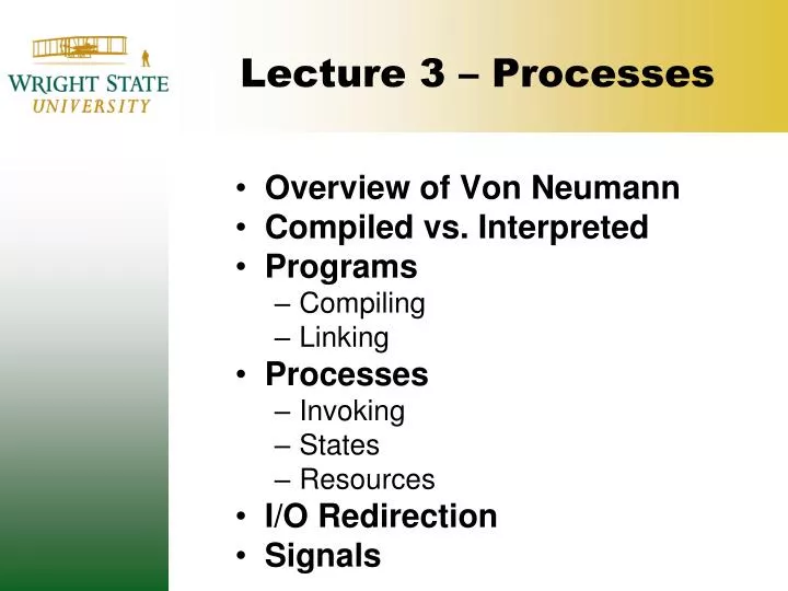 lecture 3 processes