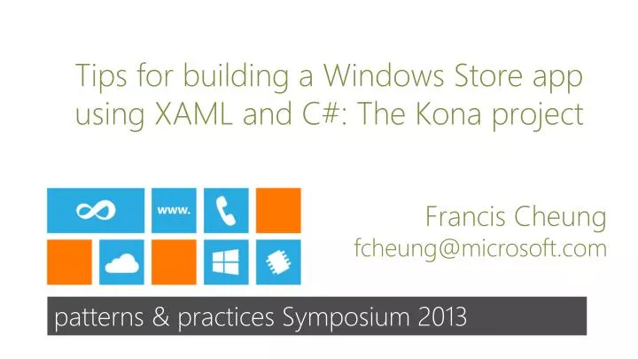 tips for building a windows store app using xaml and c the kona project