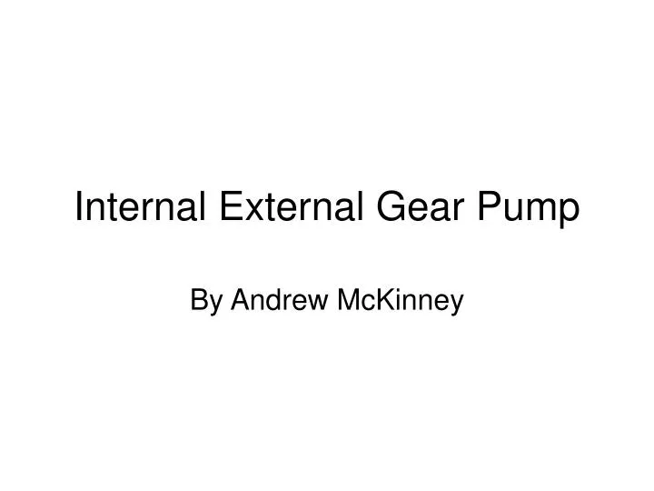 internal external gear pump