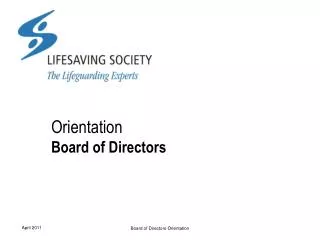 Orientation Board of Directors