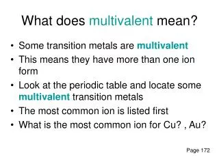 What does multivalent mean?