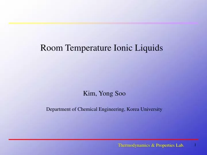 room temperature ionic liquids
