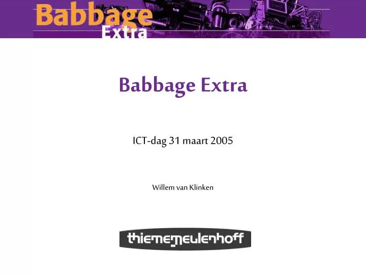 babbage extra