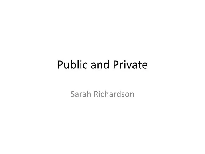 public and private