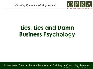 Assessment Tools ? Survey Solutions ? Training ? Consulting Services