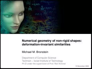 Numerical geometry of non-rigid shapes: deformation-invariant similarities