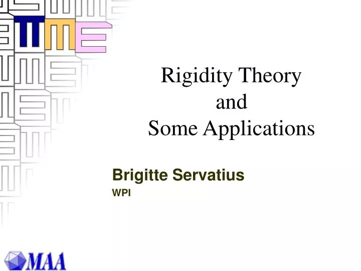 rigidity theory and some applications