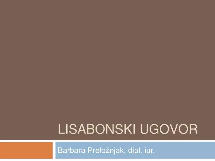 lisabonski ugovor