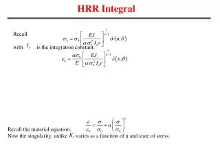 HRR Integral