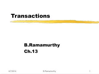 Transactions