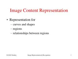Image Content Representation