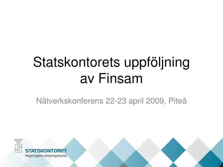 statskontorets uppf ljning av finsam