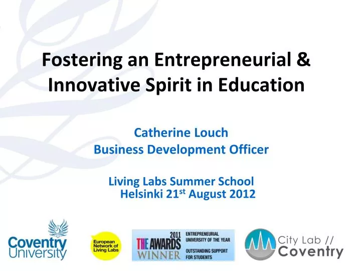 fostering an entrepreneurial innovative spirit in education